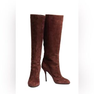 Alberto Moretti Shine Bright Brown Suede Stiletto Boots Size 39